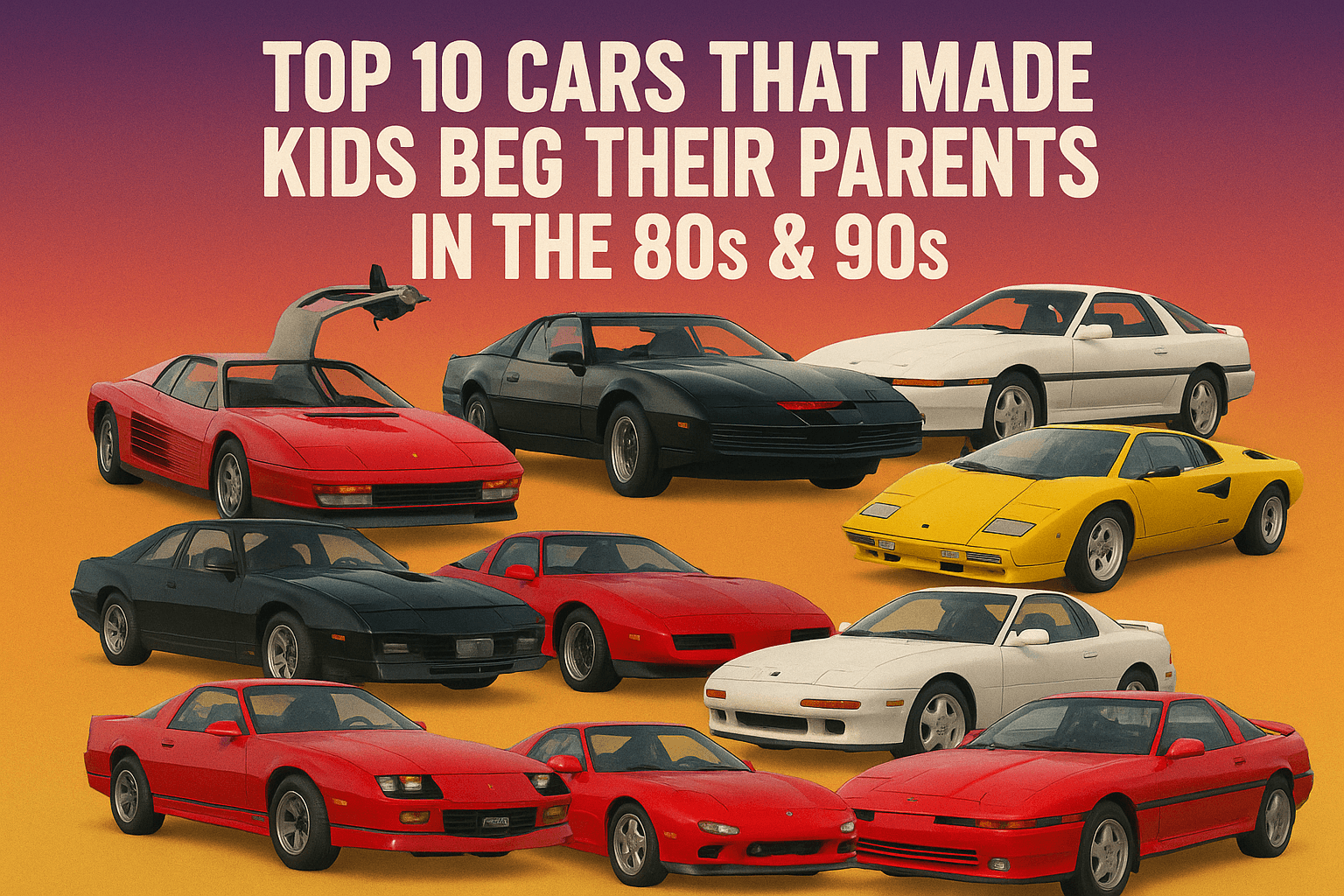 Top 10 Cars That Made Kids Beg Their Parents in the 80s & 90s
